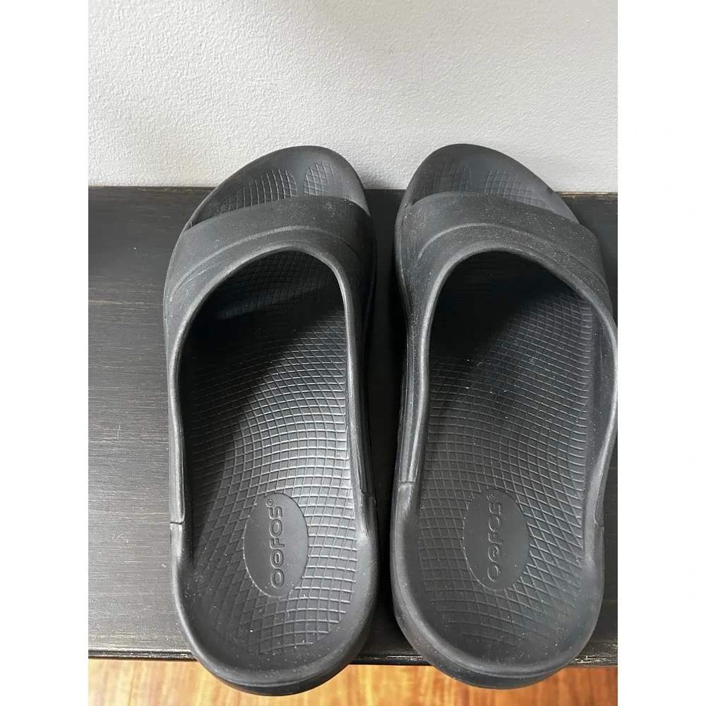 OOFOS‎ OOahh Sport Flex Slide Recovery Sandals Slides Black Womens 14/Men's 12